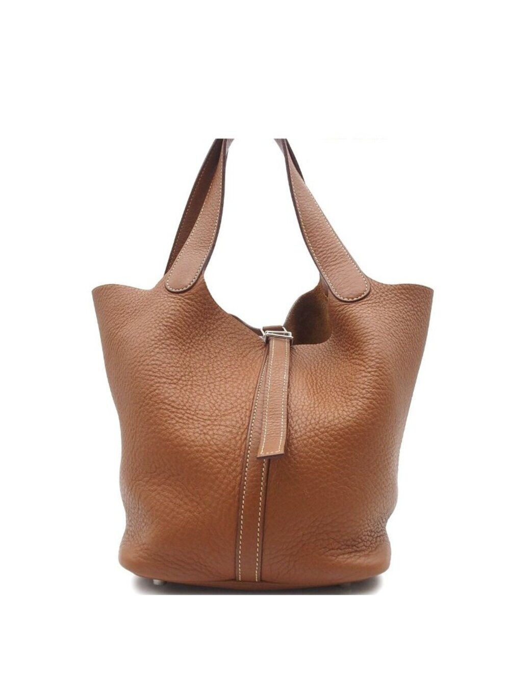 Hermes Picotin MM Gold Silver Taurillon Clemence Handbag